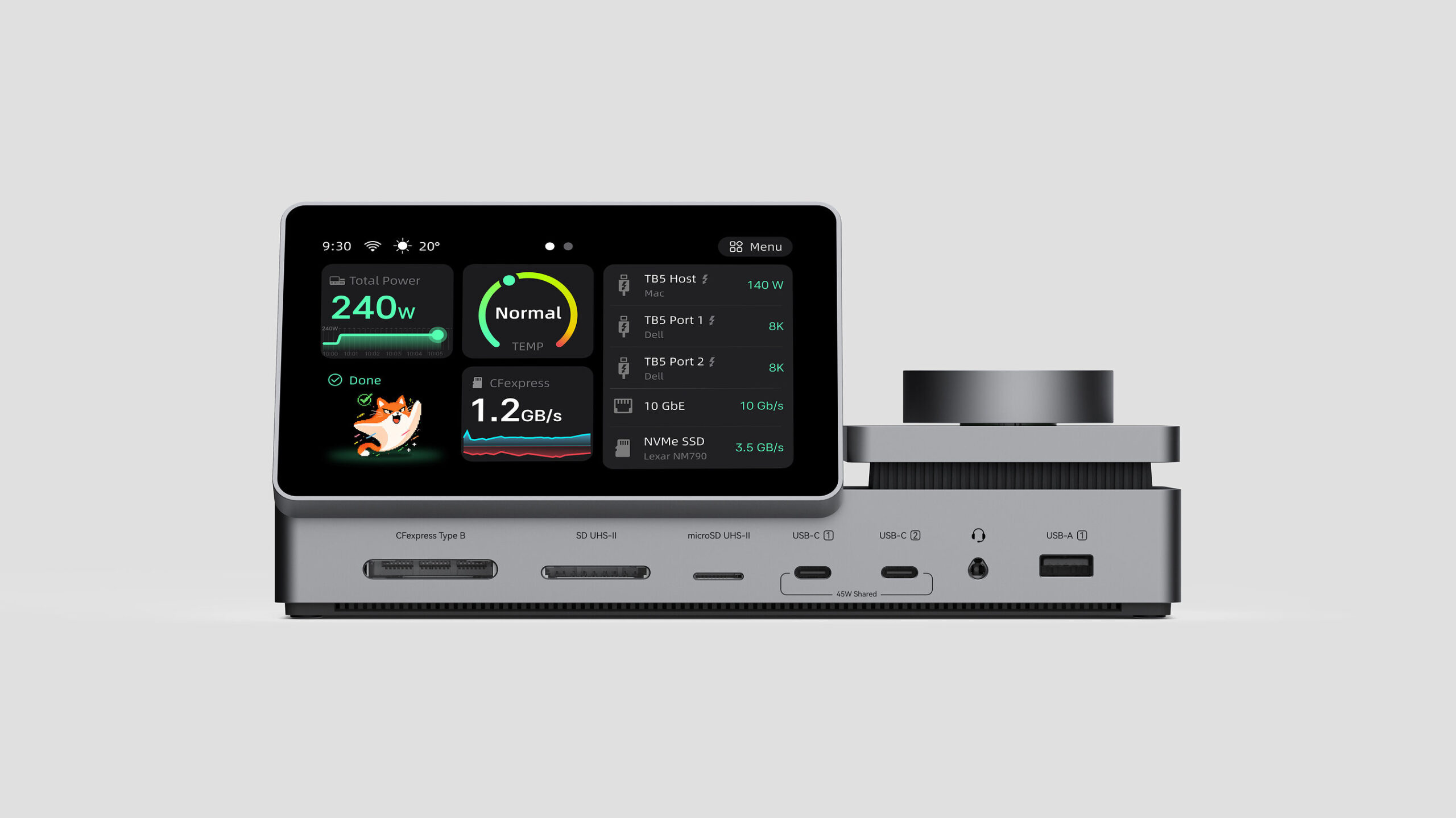 pexar,-powered-by-lexar,-launches-pexarbolt-ultra-tbt5-dock-with-a-5-inch-visual-dashboard