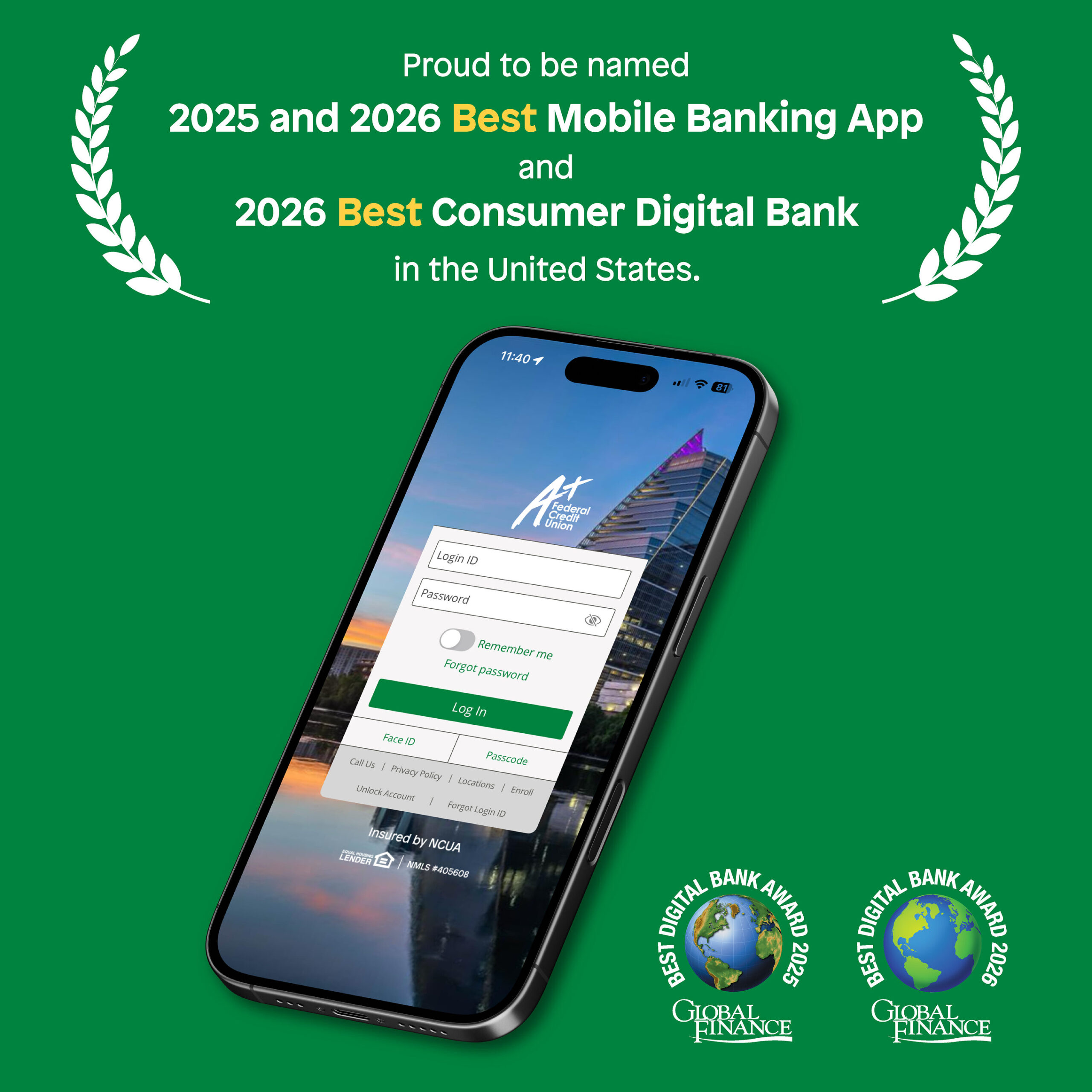 a+-federal-credit-union-earns-two-top-honors-in-2026-world’s-best-consumer-digital-bank-awards