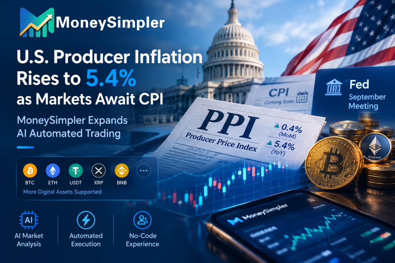 us-wholesale-inflation-hits-5.4%-as-markets-await-cpi,-moneysimpler-expands-ai-automated-trading