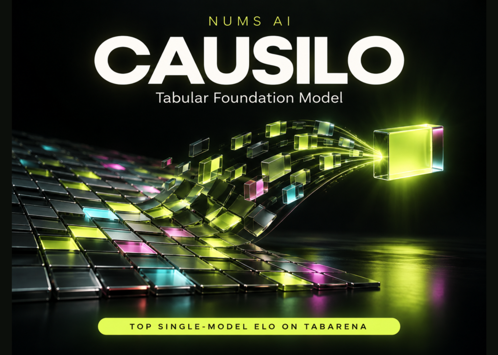 nums-ai-releases-causilo:-a-tabular-foundation-model-that-tops-tabarena-among-single-models