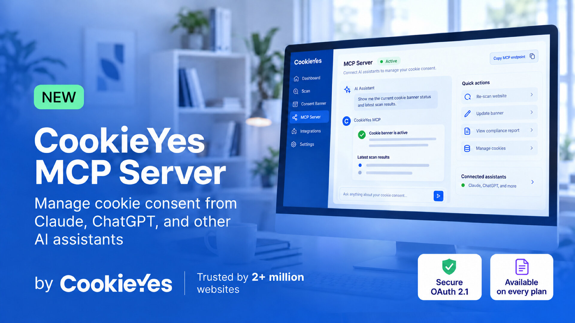 CookieYes Launches MCP Server to Manage Cookie Consent Inside Claude and ChatGPT