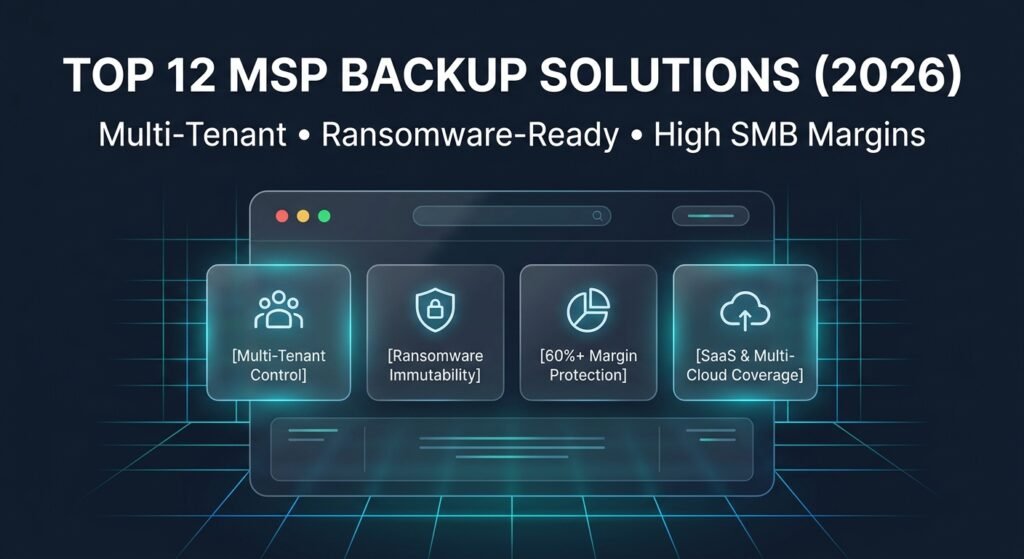 Top 12 MSP Backup Solutions for 2026: Multi-Tenant, Ransomware-Ready, and Priced for SMB Margins