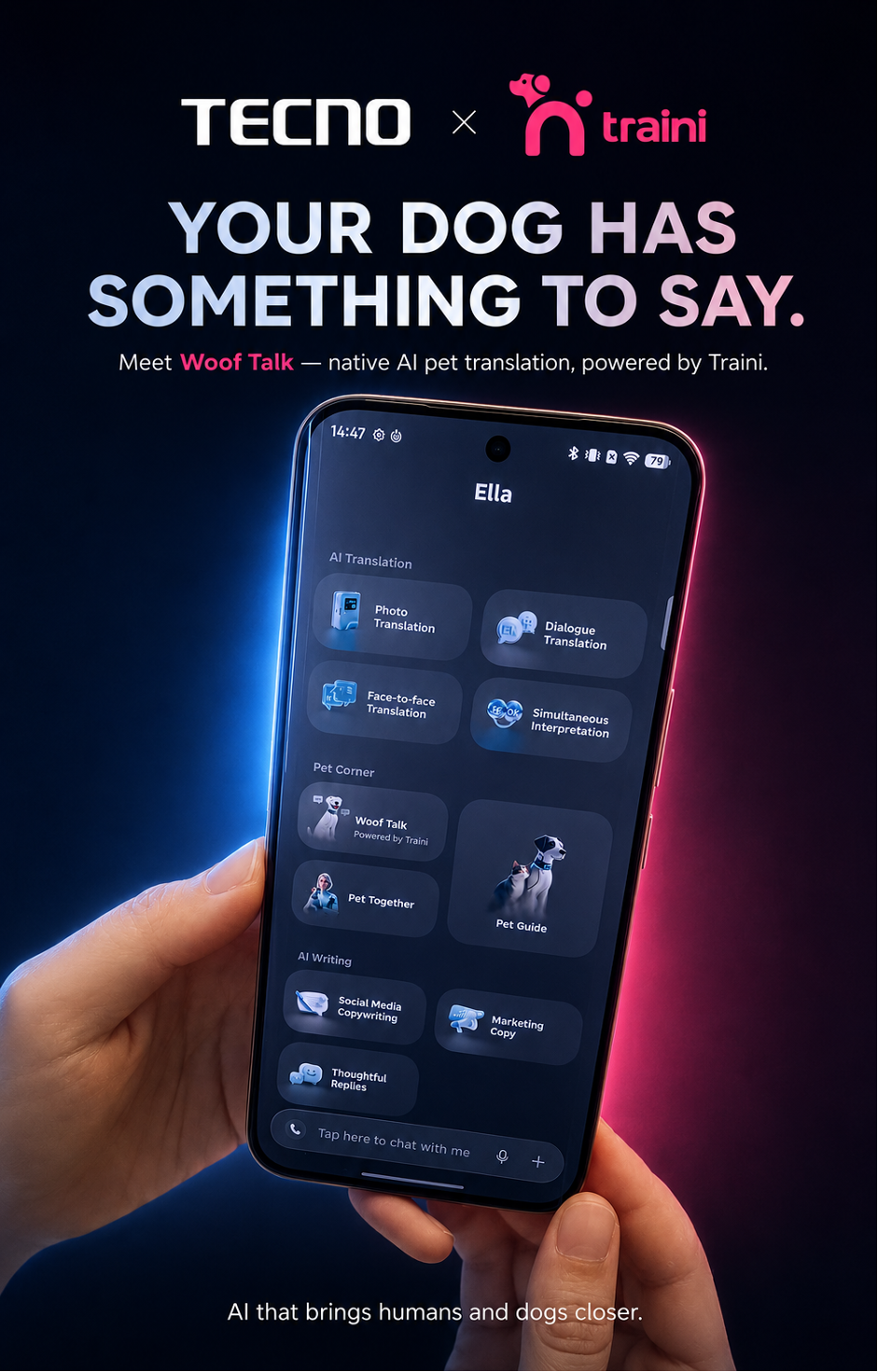 traini-partners-with-tecno-to-bring-native-pet-emotion-translation-to-smartphones