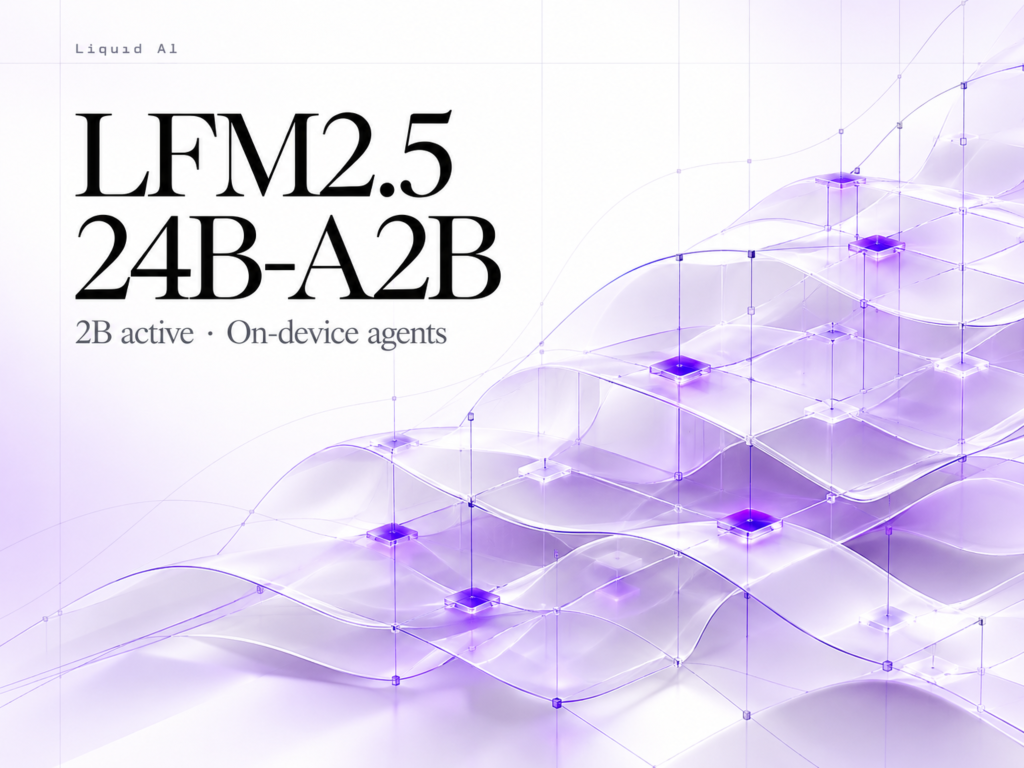Liquid AI Releases LFM2.5-24B-A2B: A 2B-Active MoE for On-Device Agents