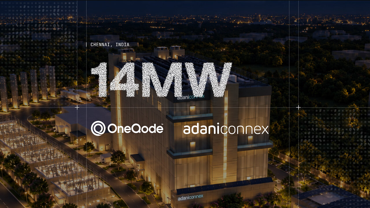 oneqode-signs-14-mw-ai-capacity-agreement-with-adaniconnex,-with-a-path-to-114-mw